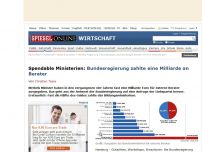 Bild zum Artikel: Spendable Ministerien: Bundesregierung zahlte eine Milliarde an Berater