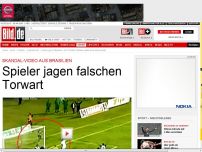 Bild zum Artikel: Skandal-Video aus Brasilien - Spieler jagen falschen Torwart