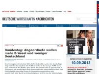 Bild zum Artikel: Bundestag: Abgeordnete wollen mehr Brüssel und weniger Deutschland