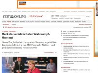 Bild zum Artikel: TV-Sendung Wahlarena: 
			  Merkels verletzlichster Wahlkampf-Moment