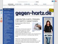 Bild zum Artikel: Jobcenter-Chefs: Prämien für Hartz IV Sanktionen