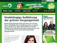 Bild zum Artikel: Unabhängige Aufklärung der grünen Vergangenheit