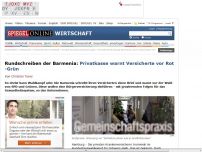 Bild zum Artikel: Rundschreiben der Barmenia: Privatkasse warnt Versicherte vor Rot-Grün