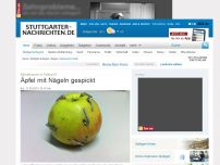 Bild zum Artikel: Pferdehasser in Fellbach?: Äpfel mit Nägeln gespickt