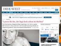 Bild zum Artikel: Pflegeheim: 'Lassen Sie ihn, der liegt doch schon im Sterben'