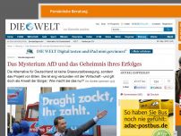 Bild zum Artikel: Bundestagswahl: Das Mysterium AfD und das Geheimnis ihres Erfolges