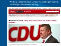 Bild zum Artikel: Medienbericht: CDU bringt Spitzensteuersatz von 49 Prozent ins Gespräch
