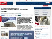 Bild zum Artikel: EU-Sorgenkind kündigt Überschuss an - Griechenland erklärt sich plötzlich für gerettet