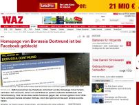 Bild zum Artikel: Homepage von Borussia Dortmund ist bei Facebook geblockt