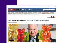 Bild zum Artikel: Zum Tod von Hans Riegel: Der Mann mit dem Bärenhunger