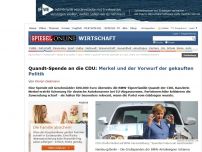 Bild zum Artikel: Quandt-Spende an die CDU: Merkel und der Vorwurf der gekauften Politik