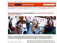 Bild zum Artikel: Nach Abschiebung von Roma-Mädchen: Tausende Pariser Schüler blockieren Schulen