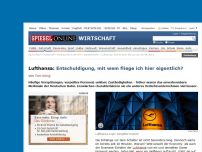 Bild zum Artikel: Lufthansa: Entschuldigung, mit wem fliege ich hier eigentlich?