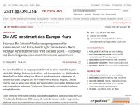 Bild zum Artikel: Europapolitik: 
			  Die AfD bestimmt den Europa-Kurs