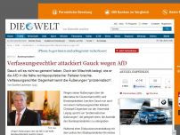 Bild zum Artikel: Bundespräsident: Verfassungsrechtler attackiert Gaucks AfD-Äußerung