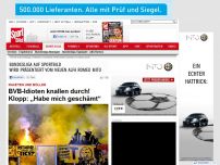 Bild zum Artikel: Raketen und Böller  -  

BVB-Idioten knallen im Derby durch