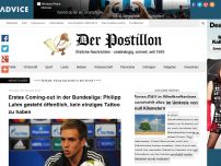 Bild zum Artikel: Erstes Coming-out in der Bundesliga: Philipp Lahm gesteht öffentlich, kein einziges Tattoo zu haben