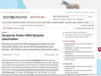 Bild zum Artikel: Spionage: 
			  Deutsche finden NSA-Debatte übertrieben