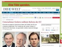 Bild zum Artikel: Gemeinsamer Aufruf: Unternehmer fordern radikale Reform der EU