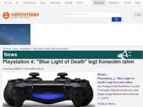 Bild zum Artikel: News: Playstation 4: 'Blue Light of Death' legt Konsolen lahm.