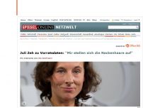 Bild zum Artikel: Juli Zeh zu Koalitionsbeschluss über Vorratsdaten: 'Mir stellen sich die Nackenhaare auf'