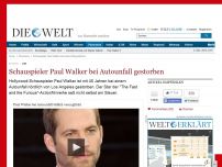 Bild zum Artikel: †40: Schauspieler Paul Walker bei Autounfall gestorben