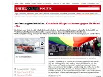 Bild zum Artikel: Verfassungsreferendum: Kroatiens Bürger stimmen gegen die Homo-Ehe