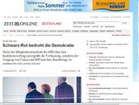 Bild zum Artikel: Große Koalition: 
			  Schwarz-Rot bedroht die Demokratie