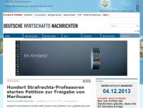 Bild zum Artikel: Hundert Strafrechts-Professoren starten Petition zur Freigabe von Marihuana