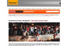 Bild zum Artikel: Zwischenruf einer Studentin: 'Ein Ossi ist kein Ossi'