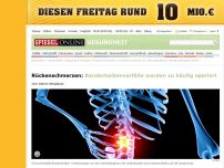 Bild zum Artikel: Rückenschmerzen: Bandscheibenvorfälle werden zu häufig operiert