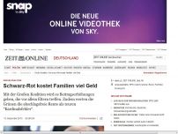 Bild zum Artikel: Große Koalition: 
			  Schwarz-Rot kostet Familien viel Geld