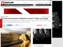 Bild zum Artikel: #lostbear auf Twitter: Wie das Internet einem Mädchen seinen Teddy zurückgab