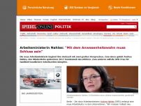 Bild zum Artikel: Arbeitsministerin Nahles: 'Mit dem Anwesenheitswahn muss Schluss sein'