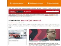 Bild zum Artikel: Rechtsextreme: NPD-Chef Apfel tritt zurück