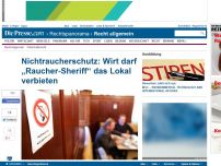 Bild zum Artikel: Nichtraucherschutz: Wirt darf Raucher-Sheriff das Lokal verbieten