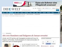 Bild zum Artikel: Bundesagentur: 180.000 Rumänen und Bulgaren ab Januar erwartet