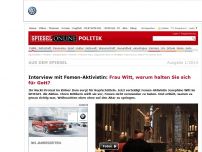 Bild zum Artikel: Interview mit Femen-Aktivistin: Frau Witt, warum halten Sie sich für Gott?