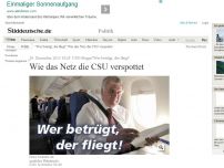 Bild zum Artikel: CSU-Vorstoß 'Wer betrügt, der fliegt': Wie das Netz die CSU verspottet