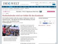 Bild zum Artikel: Jobkrise : Hochschulwahn wird zur Gefahr für den Kontinent