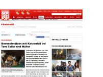 Bild zum Artikel: Pelz-Skandal! - Bommelmützen mit Katzenfell bei Tom Tailor und Müller