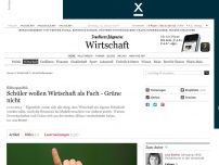 Bild zum Artikel: Bildungspolitik: Schüler wollen Wirtschaft als Fach - Grüne nicht