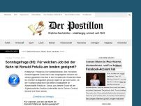 Bild zum Artikel: Sonntagsfrage (95): Für welchen Job bei der Bahn ist Ronald Pofalla am besten geeignet?