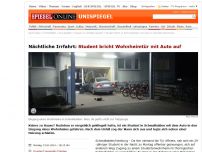 Bild zum Artikel: Nächtliche Irrfahrt: Student bricht Wohnheimtür mit Auto auf