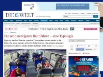 Bild zum Artikel: Zugreisen: Die zehn nervigsten Bahnfahrer – eine Typologie