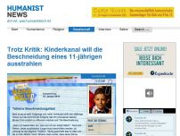 Bild zum Artikel: Trotz Kritik: Kinderkanal will die Beschneidung eines 11-jährigen ausstrahlen