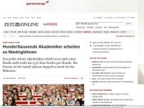 Bild zum Artikel: Arbeitsmarktstudie: 
			  Hunderttausende Akademiker arbeiten zu Niedriglöhnen