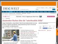 Bild zum Artikel: Arbeitsmarkt: Akademiker fluchen über die 'unterbezahlte Hölle'