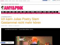 Bild zum Artikel: Jan Böhmermann greift an - Ich kann Julias Poetry Slam Gestammel nicht mehr hören