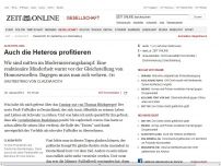 Bild zum Artikel: Gleichstellung: 
			  Auch die Heteros profitieren